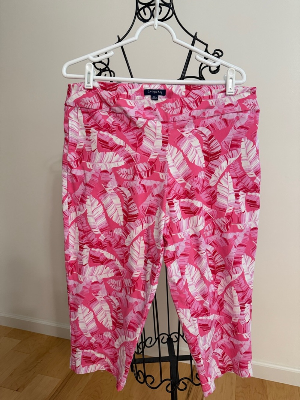 Casey Key Pink Tropical Print Crop Pants